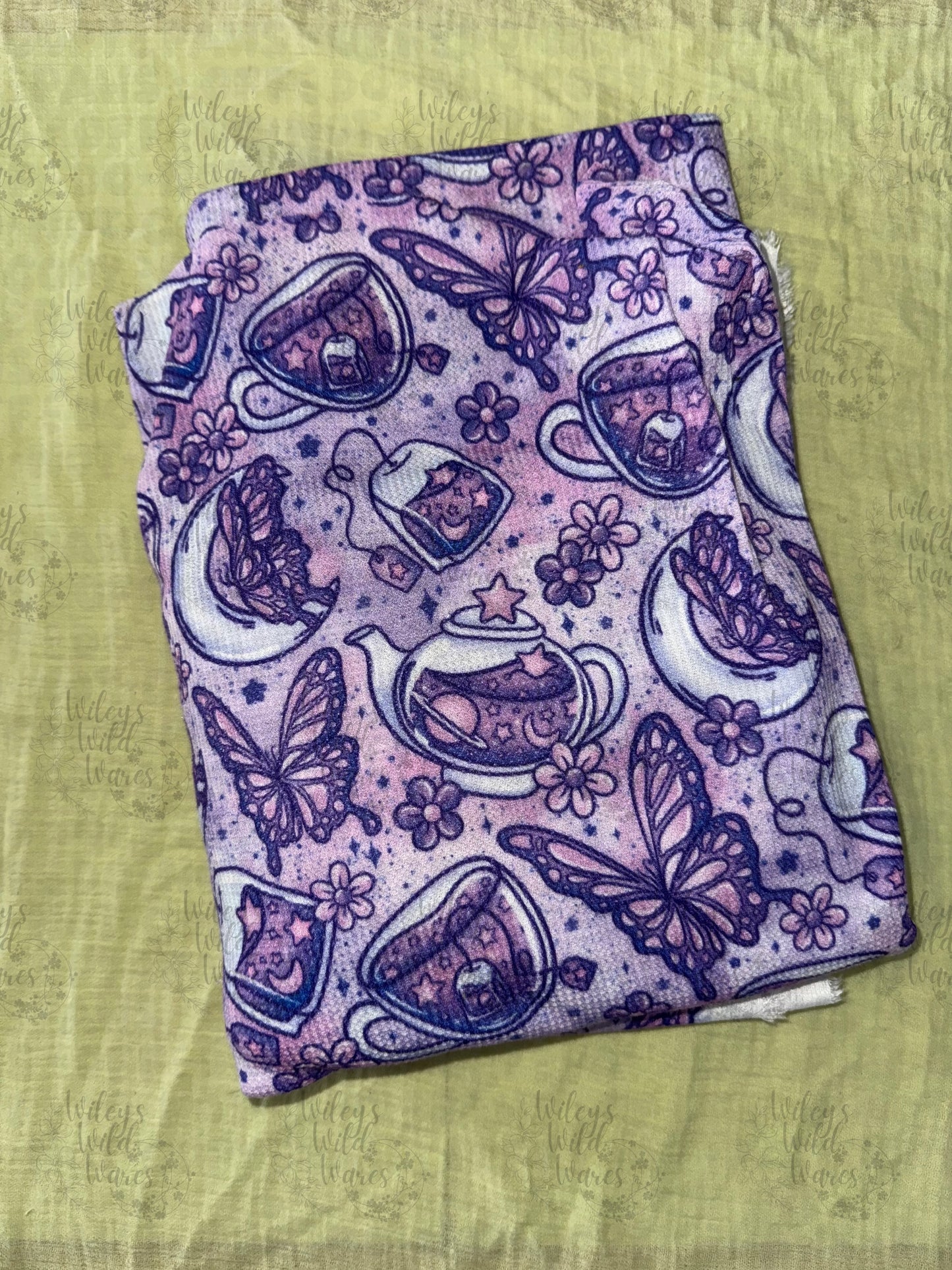 Teapots and butterflies - waffle