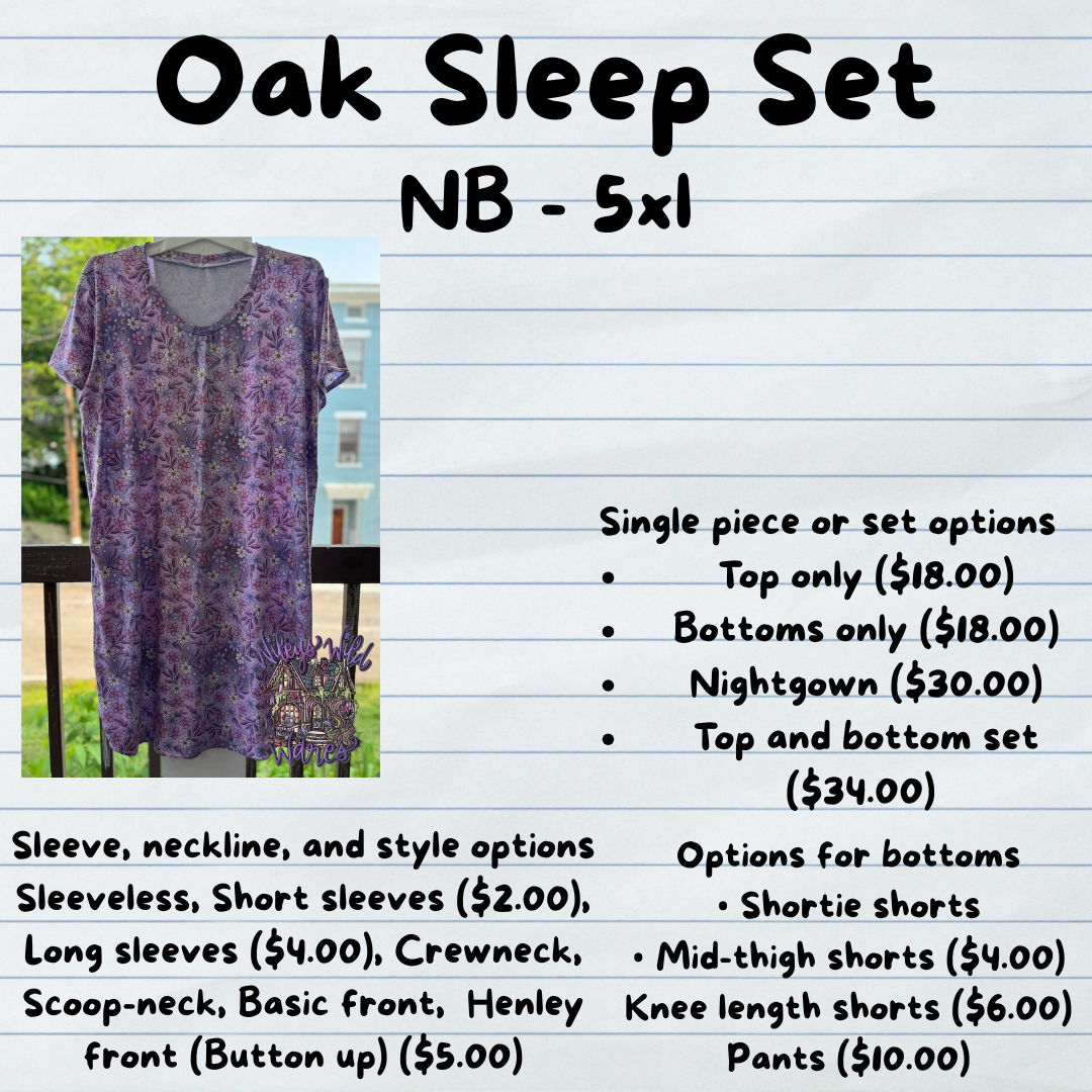 Oak cozy set