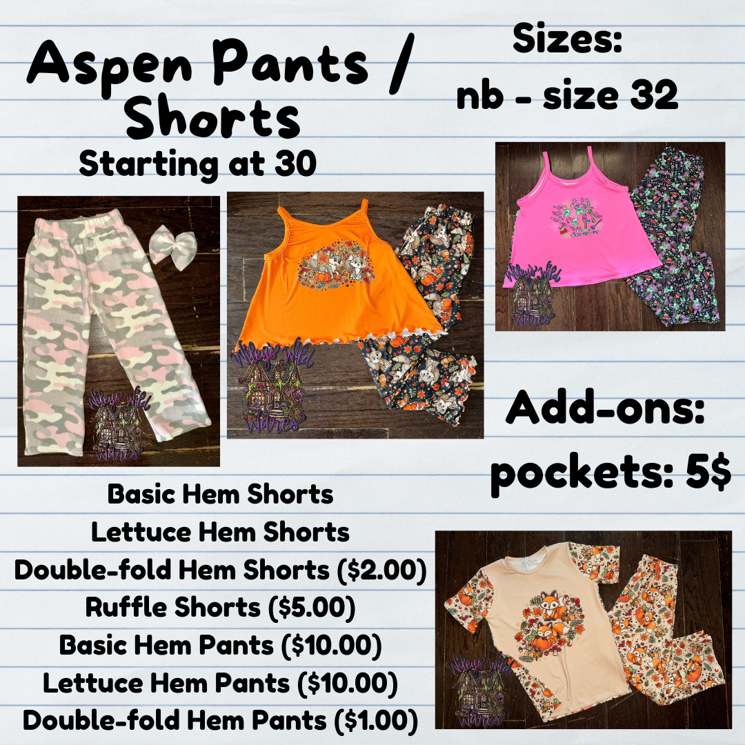 Aspen pants / shorts
